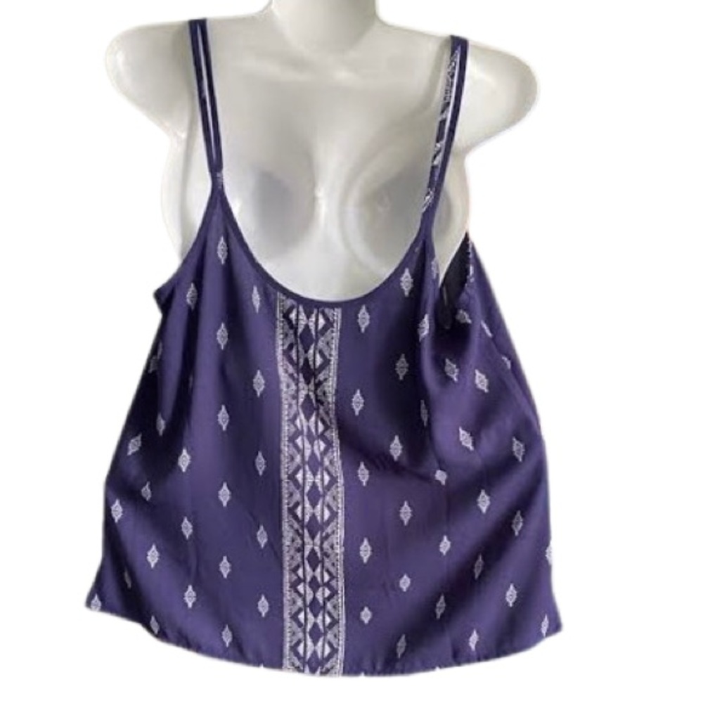 🇺🇸Beautiful Bandanna Quarter Zip Double Spaghetti Straps Tank Top Maurices - Picture 2 of 14